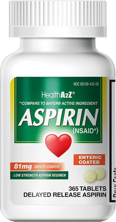 HealthA2Z® Aspirina 81 mg - 365 Unidades