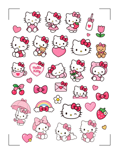 35 Stickers VINIL Hello Kitty