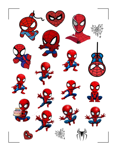 20 Stickers VINIL LAMINADO Spider-Man