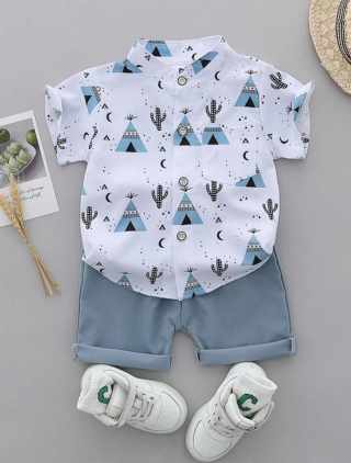 Conjunto de camisa de manga