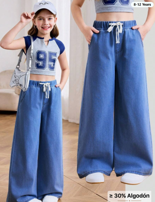 Jeans casuales de pierna ancha
