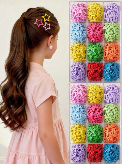 Pinzas de pelo con estrellas minimalistas - 60 pcs